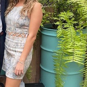 Snake skin mini dress
